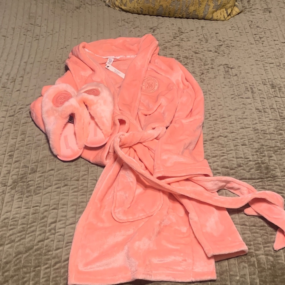 Cozy Pink Robe and Slippers Set